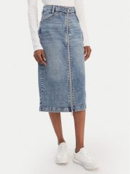 Calvin Klein Jeans Spódnica jeansowa LV047E710G Niebieski Regular Fit. Niebieskie spódnice damskie Calvin Klein Jeans, bez wzorów, z bawełny. Za 649.99 zł.