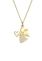 Nenalina Symbol talizmanu cyrkonowego Damy Angel Heart Symbol talizmanu w 925 r. Srebrny, pozłacany srebrny Naszyjniki 1 ct Damski. Szare naszyjniki damskie Nenalina, z cyrkonią, pozłacane. Za 293.99 zł.