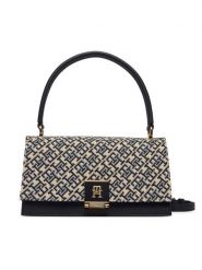 Tommy Hilfiger Torebka Th Her Med Crossover Jacqu AW0AW18638 Granatowy. Niebieskie torebki klasyczne damskie Tommy Hilfiger, ze skóry, bez dodatków. Za 699.99 zł.