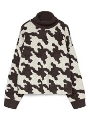 Vero Moda Golf w kolorze kremowo-ciemnobrązowym rozmiar: S. Brązowe golfy damskie Vero Moda, s, bez wzorów, z materiału, bez ramiączek. Za 126.99 zł.