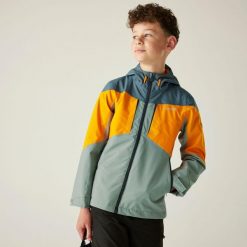 Kurtka turystyczna przeciwdeszczowa Highton. Szare kurtki damskie Regatta, s, bez wzorów, z tkaniny, bez kaptura. Za 119.99 zł.