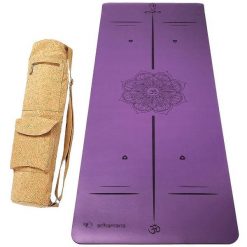Mata do jogi gumy-sztucznej skóry 5mm +Torba z korka, do suchych lub mokrych rąk. Brązowe torby sportowe ACHAMANA, bez wzorów, z bawełny, duże. Za 661.00 zł.