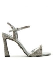 Steve Madden Sandały Chanter SM11003439-04004-968 Srebrny. Szare sandały damskie Steve Madden, bez wzorów, z tworzywa sztucznego, bez obcasa, na szpilce, bez zapięcia. Za 409.99 zł.