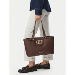 Torebka LOVE MOSCHINO. Brązowe shopper bag Love Moschino, bez dodatków. Za 1,009.00 zł.