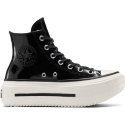 Adidasy Converse Chuck Taylor All Star Lift Double Stack, Dla obu płci. Czarne obuwie sportowe casual damskie Converse, ze skóry ekologicznej, bez zapięcia. Za 690.00 zł.