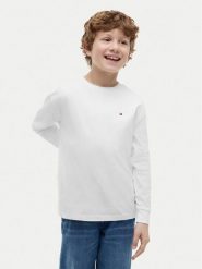 Tommy Hilfiger Bluzka Essential KB0KB09846 Biały Regular Fit. Białe t-shirty i koszulki chłopięce Tommy Hilfiger, bez wzorów, z bawełny, bez kołnierzyka, bez ramiączek. Za 129.99 zł.
