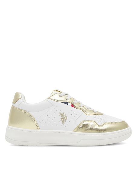 U.S. Polo Assn. Sneakersy DENNY004A Biały. Białe buty sportowe dziewczęce U.S. Polo Assn., bez wzorów, ze skóry, bez zapięcia. Za 183.99 zł.