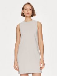 Calvin Klein Sukienka codzienna K20K207257 Beżowy Slim Fit. Brązowe sukienki damskie Calvin Klein, bez wzorów, z syntetyku, bez ramiączek. Za 399.99 zł.