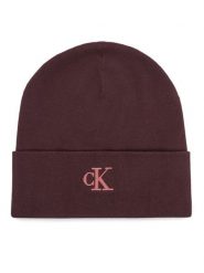 Calvin Klein Czapka LV04F8098G Bordowy. Czerwone czapki damskie Calvin Klein, na zimę, bez wzorów, z wiskozy. Za 129.99 zł.