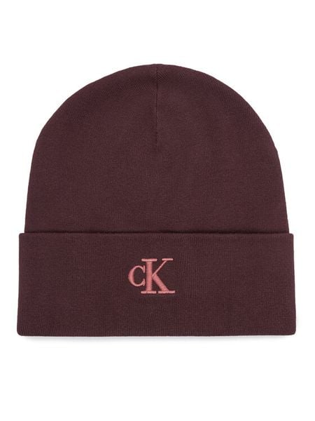 Calvin Klein Czapka LV04F8098G Bordowy. Czerwone czapki damskie Calvin Klein, na zimę, bez wzorów. Za 129.99 zł.