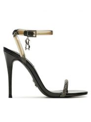Steve Madden Sandały Balia SM11002882 Czarny. Czarne sandały damskie Steve Madden, bez wzorów, z tworzywa sztucznego, bez obcasa, na szpilce, bez zapięcia. Za 319.99 zł.