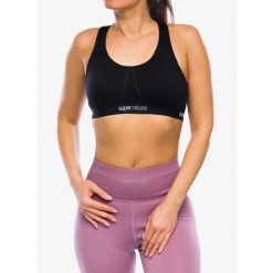 Stanik sportowy Super.natural Feel Good Bra. Czarne biustonosze sportowe damskie super.natural, bez wzorów. Za 199.65 zł.