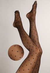 Czarne Rajstopy Modelujące w Serduszka 20 DEN Felione. Czarne rajstopy Renee, bez wzorów. Za 14.99 zł.