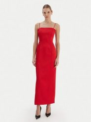 Bardot Sukienka wieczorowa Lucille 60179DB Czerwony Slim Fit. Czerwone sukienki damskie Bardot, bez wzorów, z syntetyku, wizytowe, bez ramiączek. Za 639.99 zł.