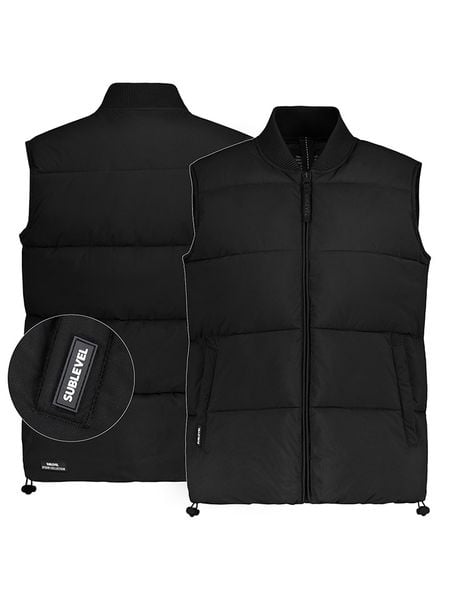 Sublevel Kamizelka pikowana w kolorze czarnym rozmiar: L. Czarne kamizelki damskie Sublevel, l, bez wzorów, bez kaptura. Za 130.99 zł.