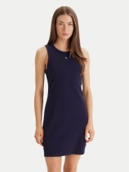 Calvin Klein Jeans Sukienka codzienna LV047F235G Fioletowy Slim Fit. Fioletowe sukienki damskie Calvin Klein Jeans, bez wzorów, z bawełny, bez ramiączek. Za 369.99 zł.