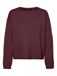 Vero Moda Sweter w kolorze bordowym rozmiar: M. Czerwone swetry klasyczne damskie Vero Moda, m, z włókna, bez kołnierzyka. Za 100.28 zł.