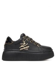 KARL LAGERFELD Sneakersy KL42376A Czarny. Czarne obuwie sportowe damskie KARL LAGERFELD, ze skóry, bez zapięcia. Za 599.99 zł.