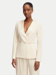 Rinascimento Marynarka CFC0128107003 Beżowy jasny Slim Fit. Brązowe marynarki i żakiety damskie Rinascimento, m, bez wzorów, z syntetyku. Za 759.99 zł.