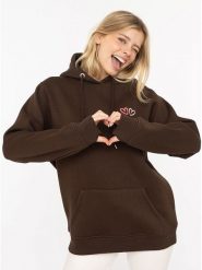 Zwillingsherz Bluza "Lima" w kolorze brązowym rozmiar: L/XL. Brązowe bluzy damskie Zwillingsherz, l, bez wzorów, z kapturem. Za 202.03 zł.