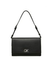 Calvin Klein Torebka Ck Elongated Shoulder Bag K60K612807 Czarny. Czarne torebki klasyczne damskie Calvin Klein, ze skóry, bez dodatków. Za 309.99 zł.