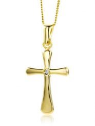 Diamant Exquis Złoty naszyjnik z zawieszką - dł. 45 cm rozmiar: onesize. Żółte naszyjniki damskie Diamant Exquis, złote. Za 2,057.99 zł.