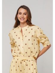 Lin Passion Koszula w kolorze żółtym rozmiar: 34/36. Żółte koszule damskie Lin Passion, bez wzorów, z bawełny, klasyczne, bez kołnierzyka, bez ramiączek. Za 108.99 zł.