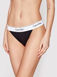 Calvin Klein Underwear Figi klasyczne Tanga 000QF4977A Czarny. Czarne figi Calvin Klein Underwear, bez wzorów, z bawełny. Za 59.99 zł.