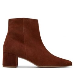 Botki HÖGL. Brązowe botki damskie Högl, bez obcasa, na słupku, bez zapięcia. Za 799.99 zł.