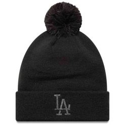 Czapka zimowa damska New Era Metallic Bobble Los Angeles Dodger blacks. Czarne czapki damskie New Era, na zimę, bez wzorów. Za 129.99 zł.