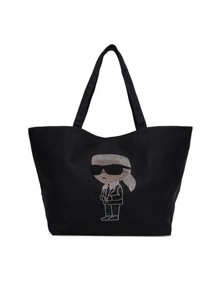 KARL LAGERFELD Torebka A3W50016 Czarny. Czarne shopper bag KARL LAGERFELD, bez wzorów, z materiału, bez dodatków. Za 309.99 zł.