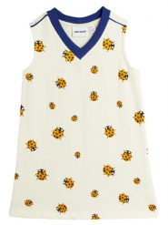 MINI RODINI Sukienka codzienna 2525010911 Biały Regular Fit. Białe sukienki dziewczęce Mini Rodini, bez wzorów, z bawełny, bez ramiączek, mini, proste. Za 189.99 zł.
