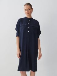 Someday. Sukienka w kolorze granatowym rozmiar: 38. Niebieskie sukienki damskie someday., bez wzorów, bez ramiączek. Za 195.99 zł.