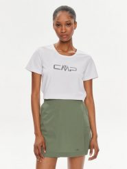 CMP Koszulka techniczna 39T5676P Biały Regular Fit. Białe koszulki damskie CMP, bez wzorów, z syntetyku, bez kołnierzyka, bez ramiączek. Za 59.99 zł.