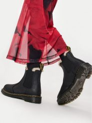 Dr. Martens Sztyblety 2976 Leonore 21045001 Czarny. Czarne botki damskie Dr Martens, ze skóry, bez obcasa, na płaskiej podeszwie, bez zapięcia. Za 939.99 zł.
