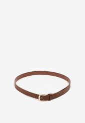 Brązowy Pasek Ozdobiony Klamrą Revaselle. Brązowe paski damskie Renee, bez wzorów. Za 14.99 zł.