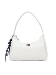 Tommy Jeans Torebka Tjw City Charm Shoulder Bag AW0AW18458 Biały. Białe torebki klasyczne damskie Tommy Jeans, z jeansu, bez dodatków. Za 409.99 zł.