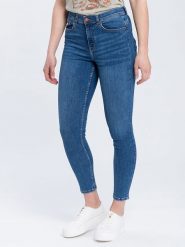Cross Jeans Dżinsy - Skinny fit - w kolorze niebieskim rozmiar: W30/L30. Niebieskie jeansy damskie Cross Jeans, z podwyższonym stanem. Za 114.17 zł.