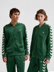 Bluza dresowa zapinana na zamek błyskawiczny Hummel Archive Regular Poly. Zielone bluzy damskie Hummel, s, bez wzorów, z bawełny, bez kaptura. Za 207.72 zł.
