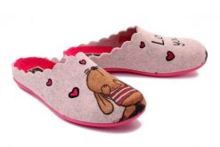 MANITU 320180-42 rosa, kapcie damskie. Czerwone kapcie damskie Manitu. Za 199.90 zł.