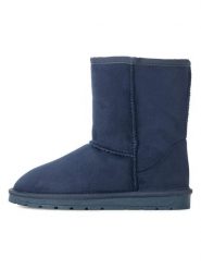 ISLAND BOOT Kozaki zimowe w kolorze granatowym rozmiar: 38. Niebieskie kozaki damskie Island Boot, na zimę, z materiału, z okrągłym noskiem, bez obcasa, bez zapięcia. Za 152.99 zł.