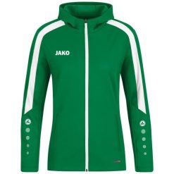 Damska bluza dresowa z kapturem Jako Power. Zielone bluzy damskie JAKO, bez wzorów, z dresówki, z kapturem. Za 350.00 zł.