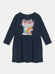 NAME IT Sukienka codzienna 13238548 Granatowy Regular Fit. Niebieskie sukienki dziewczęce Name it, bez wzorów, z bawełny, bez ramiączek, proste. Za 79.99 zł.