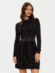 Morgan Sukienka koktajlowa 242-RAVAL.F Czarny Slim Fit. Czarne sukienki damskie Morgan, bez wzorów, z wiskozy, wizytowe, bez ramiączek. Za 209.99 zł.