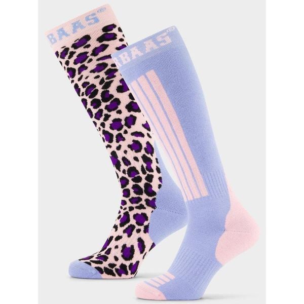Skarpety narciarskie damskie Poederbaas 2-pak Panther Pink. Czerwone skarpetki damskie POEDERBAAS, bez wzorów, z elastanu. Za 177.72 zł.