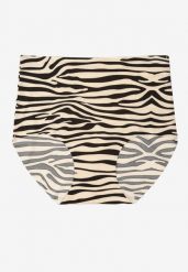 Beżowo-Czarne Bezszwowe Majtki Figi High Waist Dolevia. Brązowe figi Renee, bez wzorów, z jeansu. Za 9.99 zł.