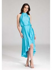 SWING Sukienka w kolorze błękitnym rozmiar: 46. Niebieskie sukienki damskie Swing, bez wzorów, bez ramiączek. Za 239.99 zł.