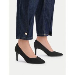 Szpilki JENNY. Czarne szpilki damskie Jenny, bez wzorów, bez obcasa, na szpilce, bez zapięcia. Za 119.99 zł.