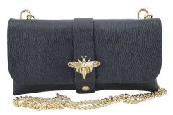Listonoszka skórzana BARBERINI'S 958-1 czarna. Czarne shopper bag Barberinis, bez wzorów, ze skóry, bez dodatków. Za 119.99 zł.