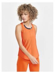 Craft Top sportowy "Core Charge" w kolorze pomarańczowym rozmiar: XS. Pomarańczowe koszulki sportowe damskie Craft, xs, bez wzorów, z materiału, bez ramiączek, outdoorowe. Za 43.99 zł.